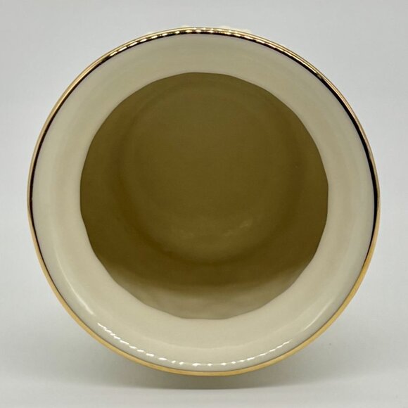 Vintage Lenox Fine Porcelain Beaded Votive Candle Holders Set of Three Gold Rims - Picture 3 of 14